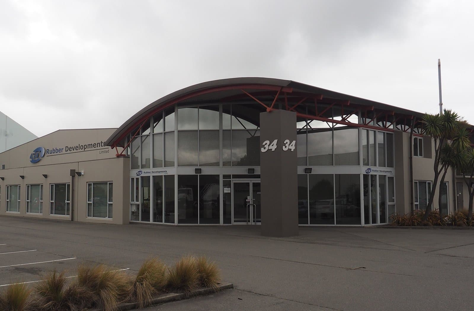 The Rubber Developments main building in Christchurch